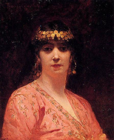 Jean-Joseph Benjamin-Constant Portrait of an Arab Woman France oil painting art